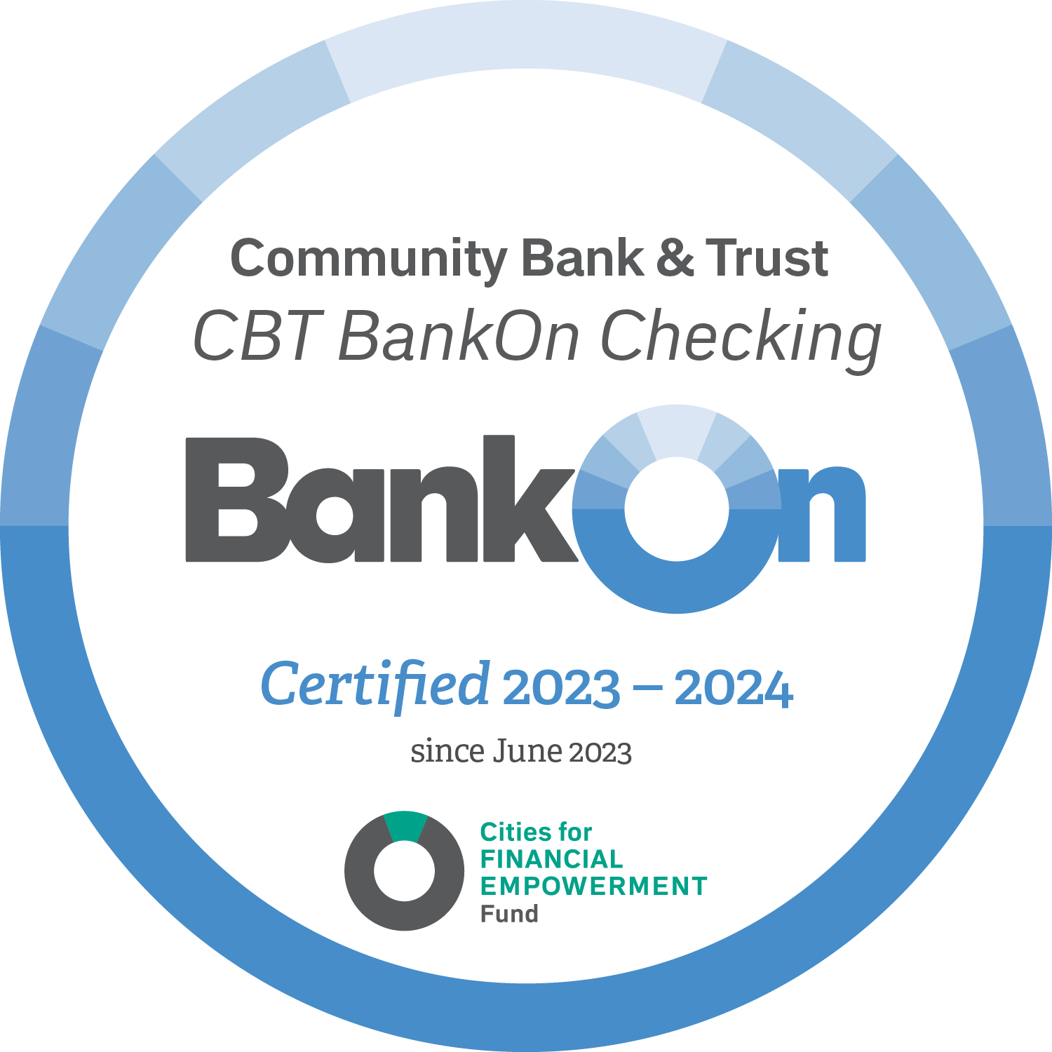 Community bank trust cbt bankon checking badge